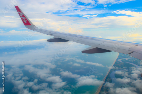 Air Asia Aircraft over Brunei