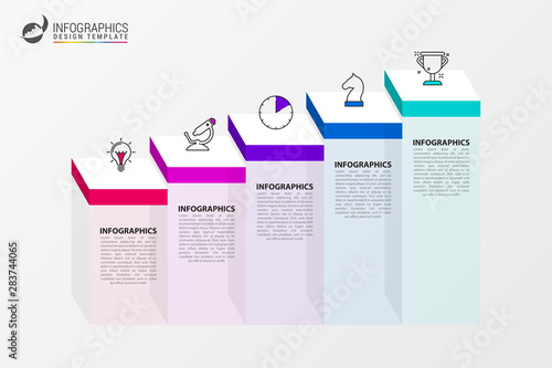 Infographic design template. Creative concept with 5 steps