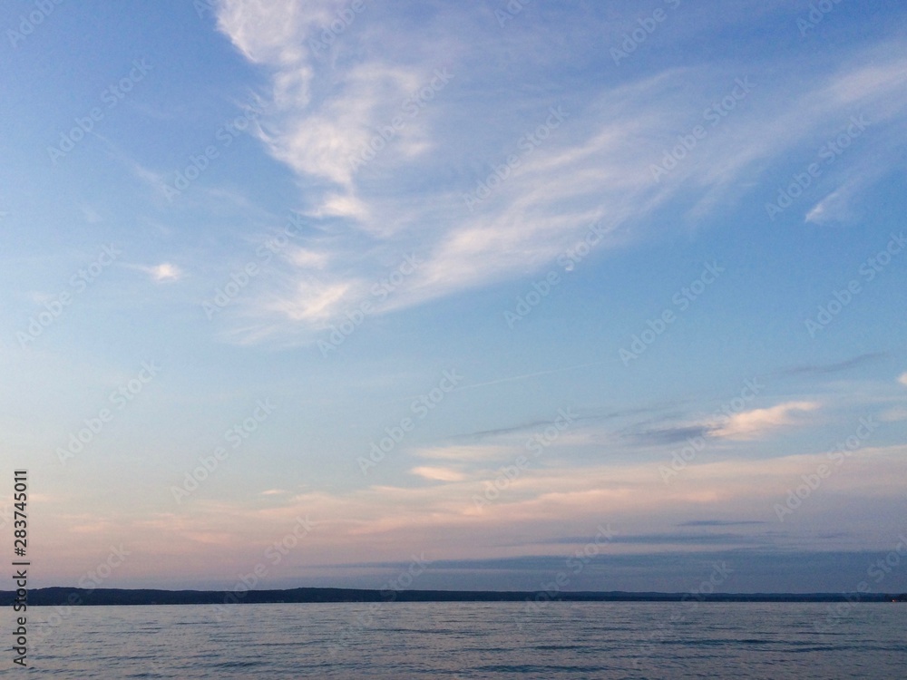 sunset over the sea