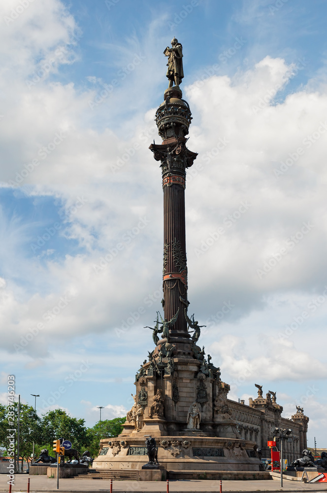  monument to Columbus in Barcelona