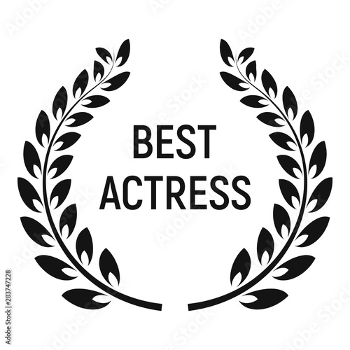 Best actress award icon. Simple illustration of best actress award vector icon for web design isolated on white background