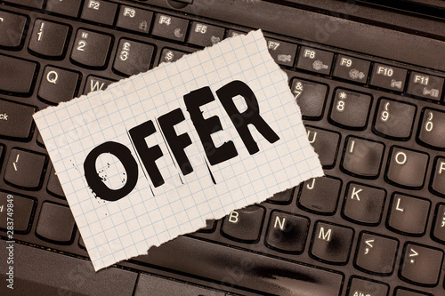 Fotografie Word writing text Offer