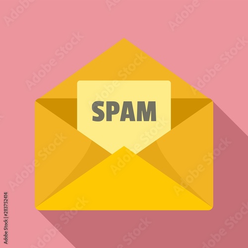 Mail spam icon. Flat illustration of mail spam vector icon for web design