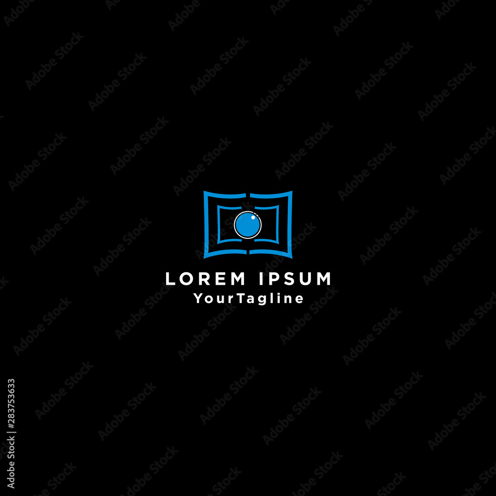 Photo Camera book logo design vector Photo Camera book logo design vector