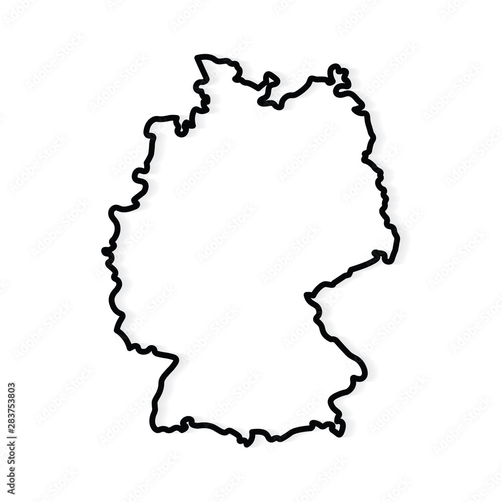 outline of Germany map- vector illustration
