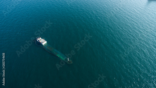 Sunken cargo ship