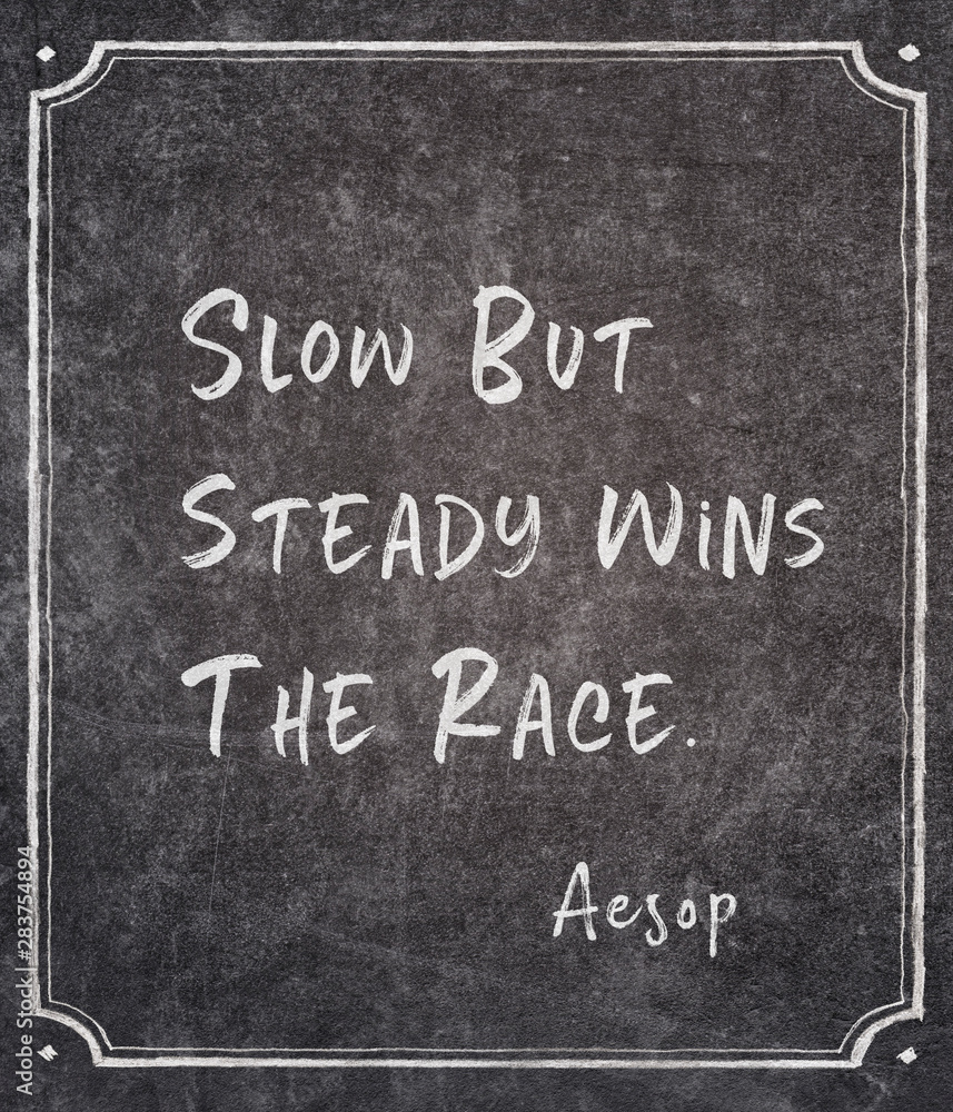 Fototapeta premium wins the race Aesop