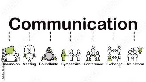 Communication icon, Discussion, meeting, roundtable, sympathiz, conference, exchange, brainstorm. minimal vector icon.