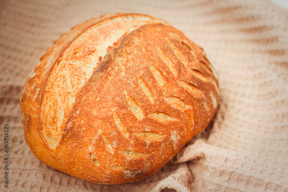 Fototapeta premium The most useful bread on wheat ferment at home