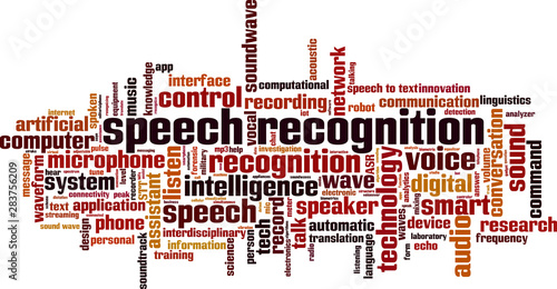 Speech recognition word cloud