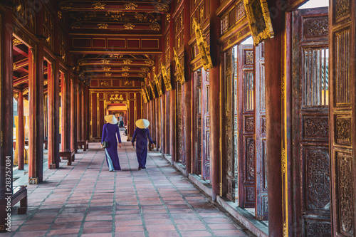 Hue imperial palace and Royal Tombs in Vietnam photo