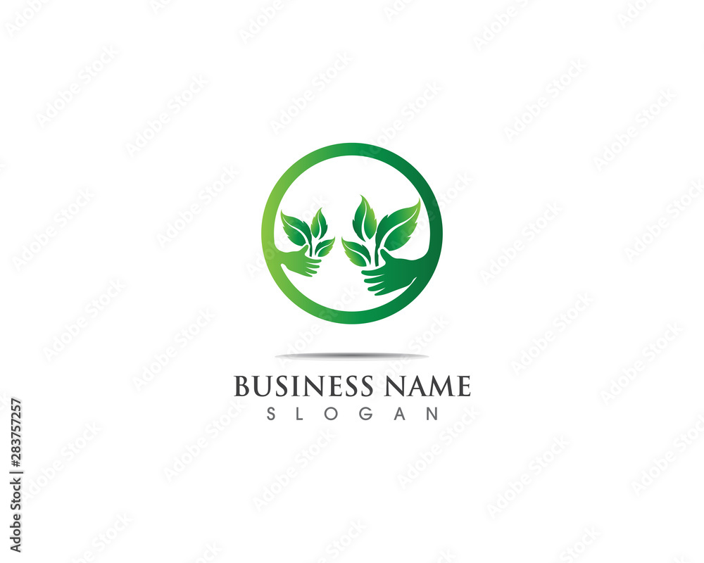 Green leaf ecology nature element vector icon Green leaf ecology nature element vector icon
