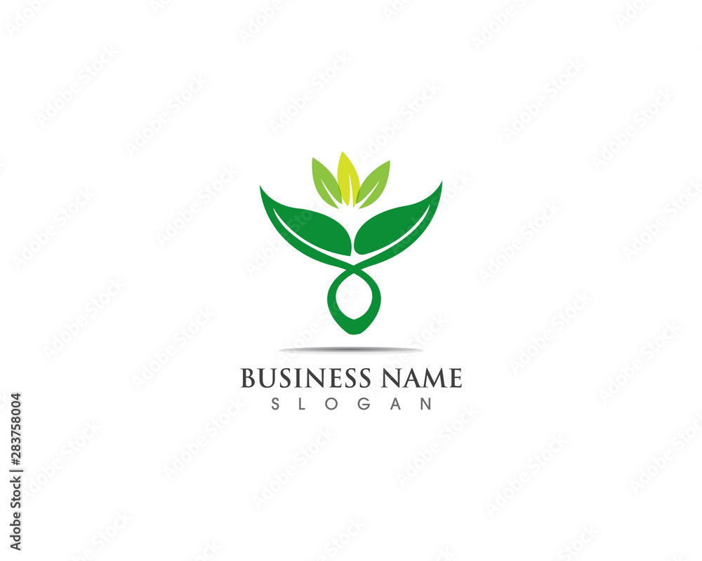 Green leaf ecology nature element vector icon Green leaf ecology nature element vector icon
