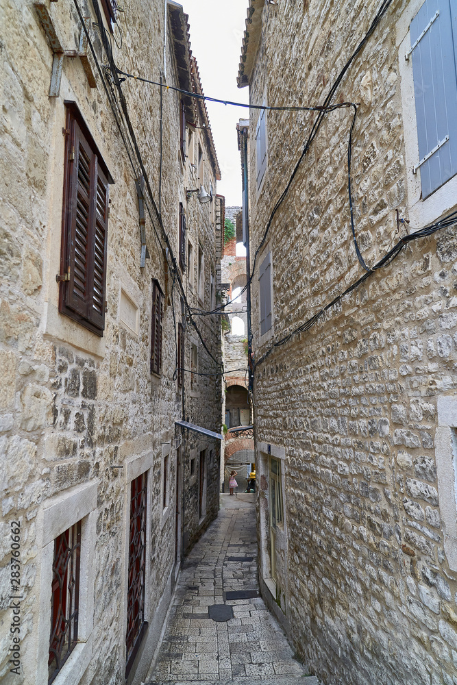 Streets of Split city. Croatia