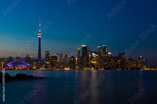 Beautiful skyline from Toronto island, in Toronto, Ontario, Canada