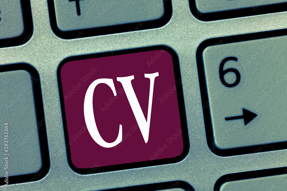 Word writing text Cv. Business concept for Job seeker life experiences Education attainment skills and expertise. Word writing text Cv. Business concept for Job seeker life experiences Education attainment skills and expertise.