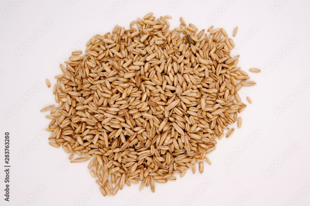 Fresh oats over white full as background Fresh oats over white full as background