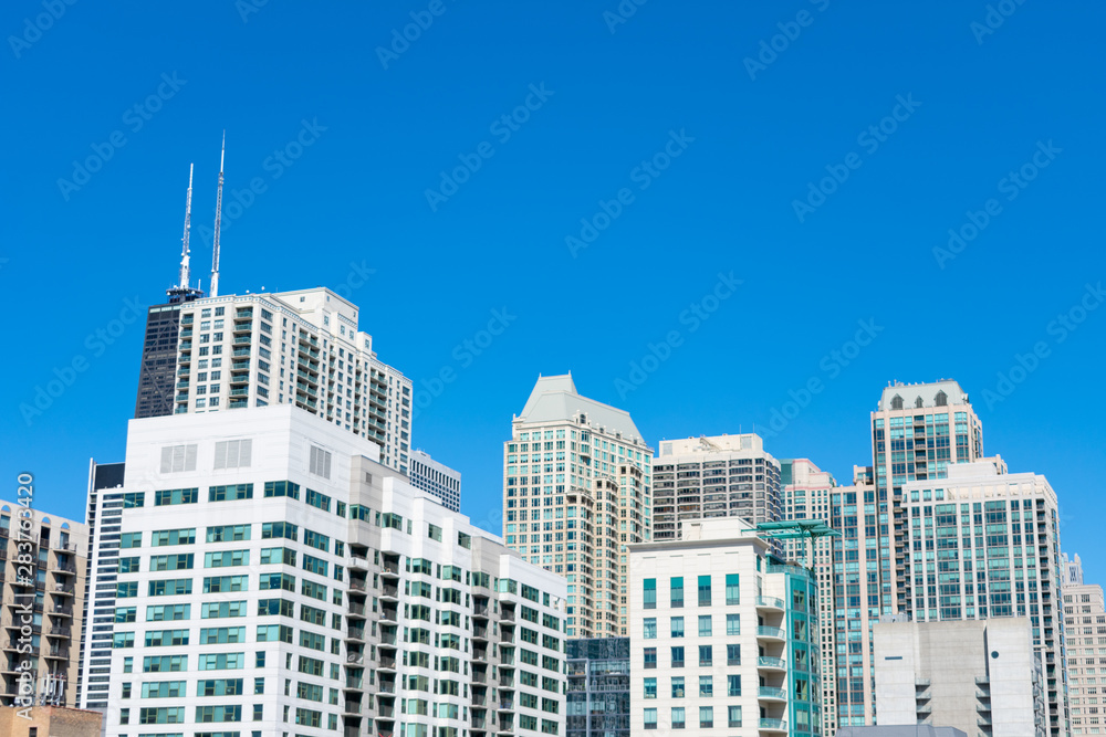 Obraz premium Skyscrapers in River North Chicago