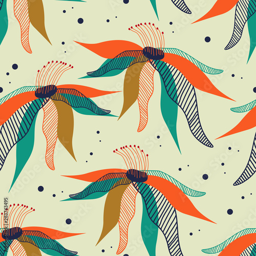 Floral seamless pattern col...