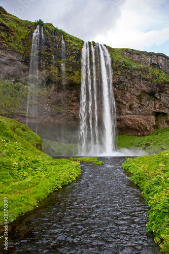 The a Seljalandsfoss waterfall. Iceland