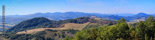 Panorama view of Parco dei Gessi. Farneto, San Lazzaro di Savena, Bologna, Italy photo