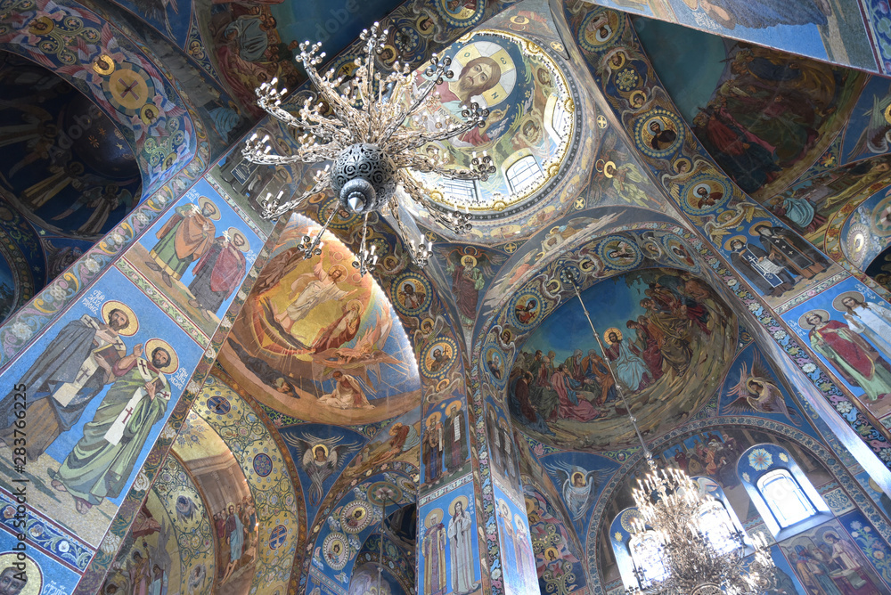 Voûtes de l'église Saint-Sauveur à Saint-Pétersbourg, Russie