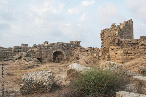 ancient ruins in the Side of Turkey