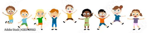 Happy kids having fun