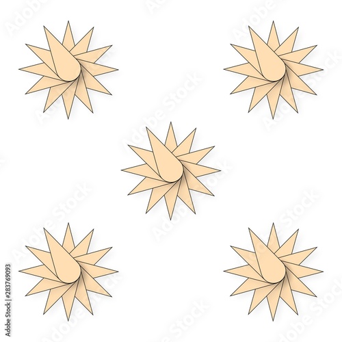Colorful seamless 3d star pattern illustration for website or blog background