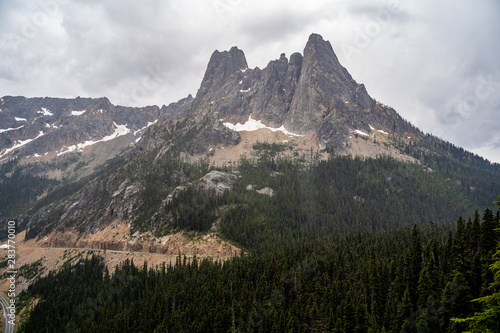 Liberty Bell Mountain, as seen from Washington Pass Overlook on the North Cascades Scenic Highway © MelissaMN