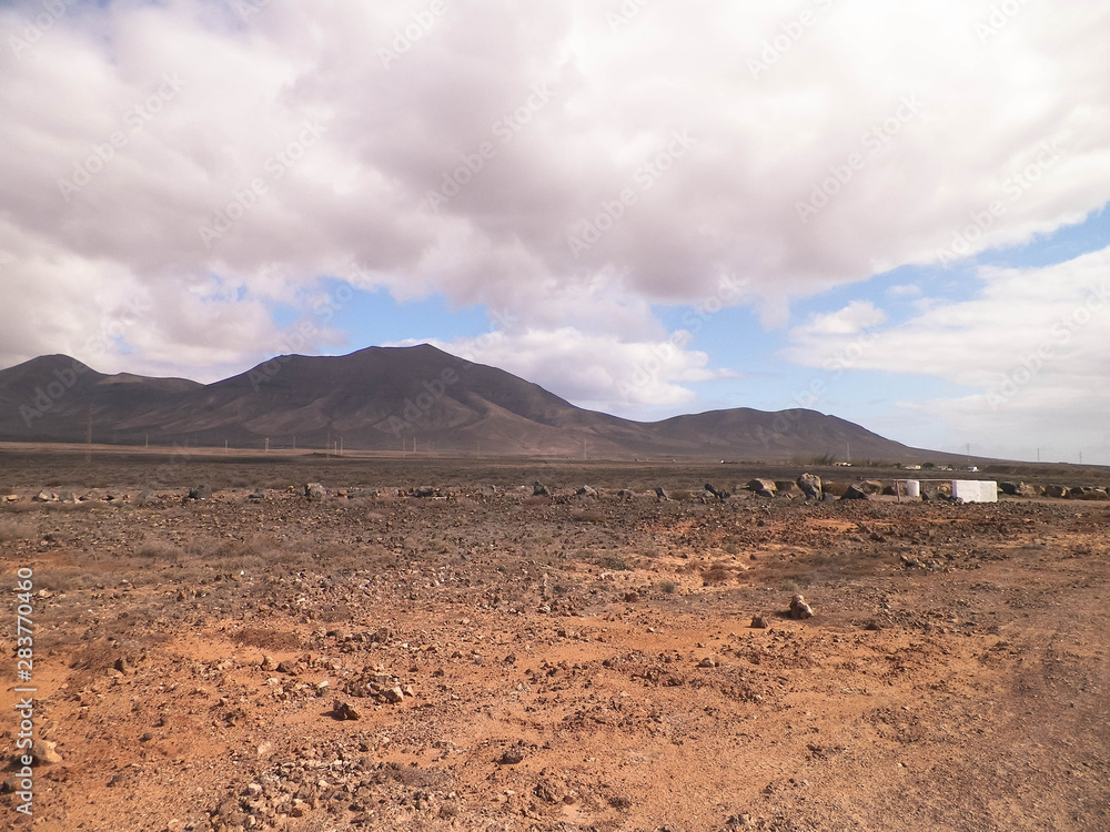 Desert landscape, Lanzarote, Canary Islands.