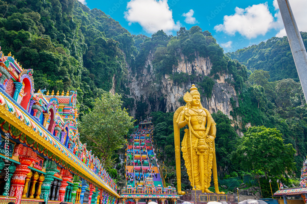 Batu cave temple Lord Murugan statue in Kuala Lumpur Stock Photo