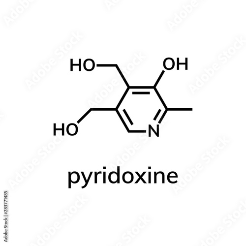 Pyrodoxine or vitamin B6 chemical formula