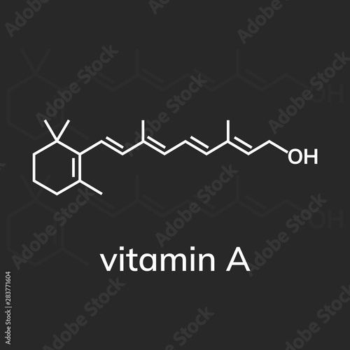 Retinol or vitamin A chemical formula