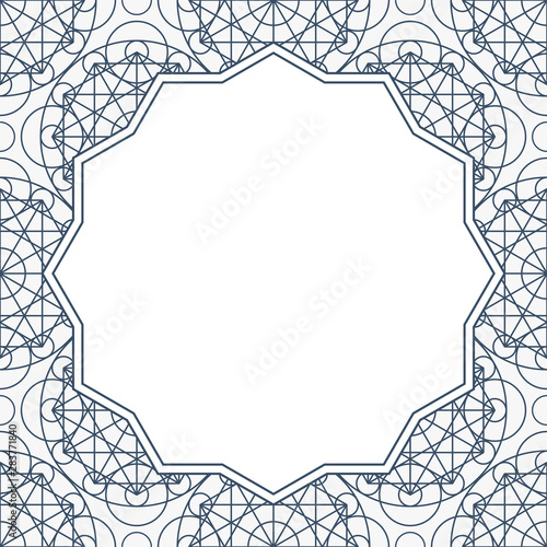 Vector Linear Geometry Background with Frame