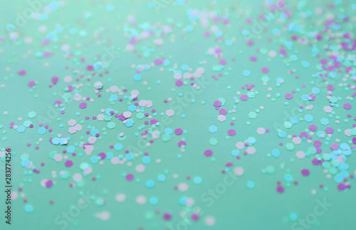 Festive background. Colorful glitter circles on background.