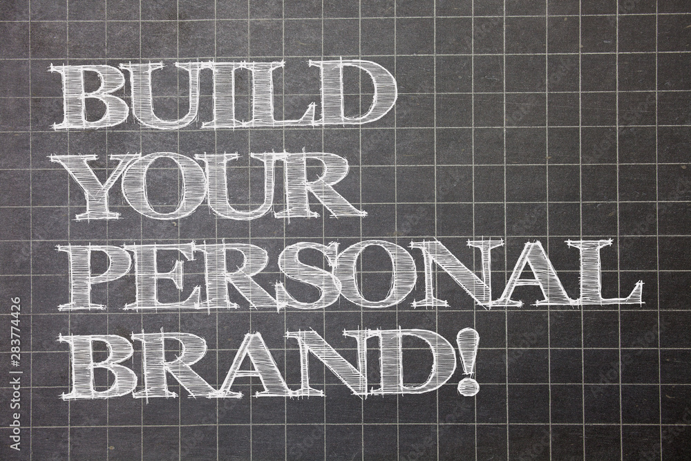 Obraz premium Writing note showing Build Your Personal Brand Motivational Call. Business photo showcasing creating successful company Graph paper grey messages thoughts ideas information important math