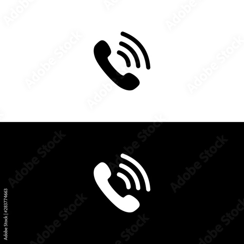 Phone call symbol icon vector. Telephone icon vector