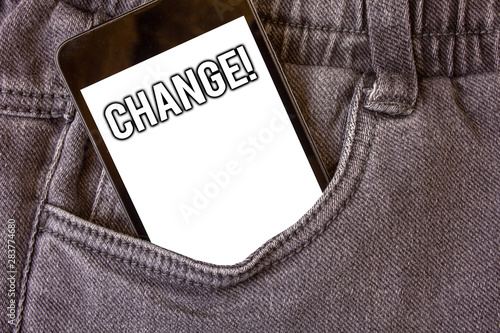 Obraz na plátně Word writing text Change Call