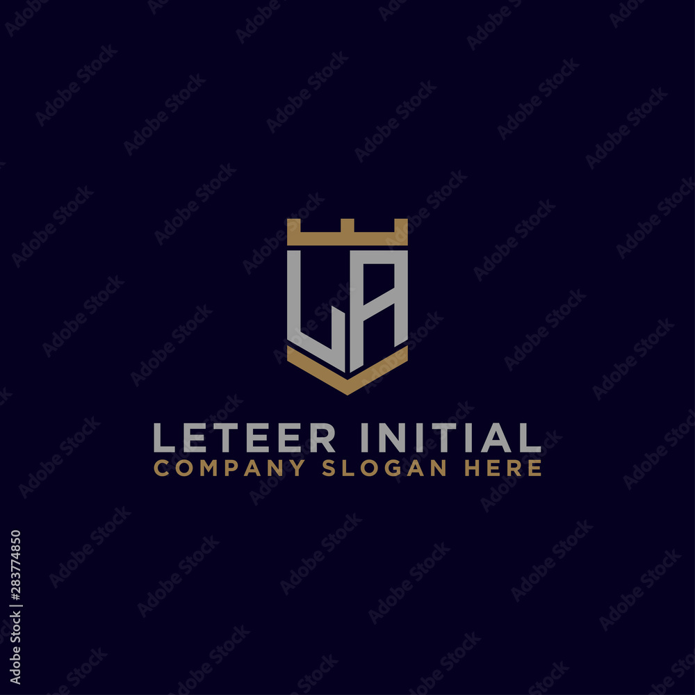 Inspiring company logo design from the initial letters of the LA logo icon. -Vectors