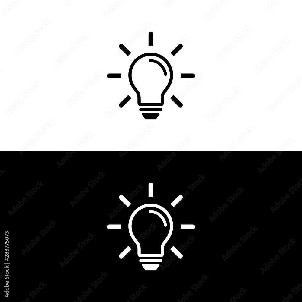 Light Bulb line icon, lamp symbol icon vector Light Bulb line icon, lamp symbol icon vector