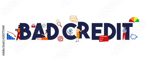 Bad credit concept of consumer financial evaluation score lending and loan evaluate measurement.