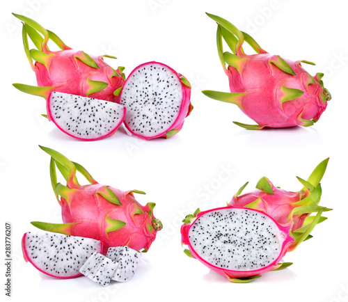 Dragon fruit isolated on white background