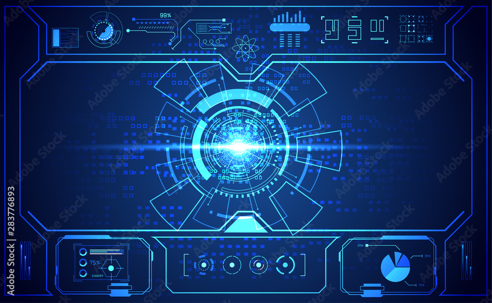 abstract technology ui futuristic concept hud interface hologram elements of digital data chart, communication, computing and circle percent vitality innovation on hi tech future design background abstract technology ui futuristic concept hud interface hologram elements of digital data chart, communication, computing and circle percent vitality innovation on hi tech future design background