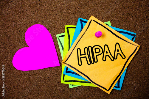 Canvas Print Word writing text Hipaa