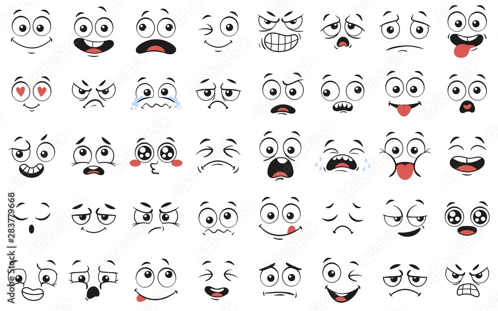 Cartoon Faces, Vectors