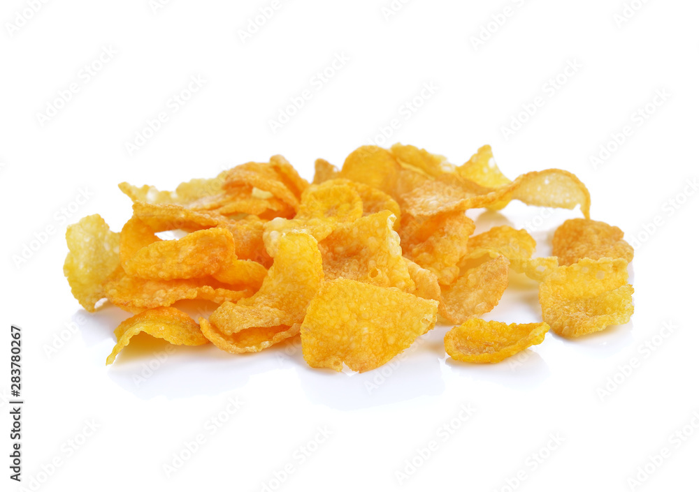 Corn flakes isolated on white Corn flakes isolated on white