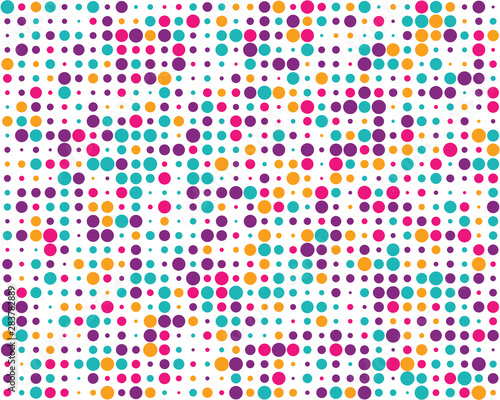 Pattern with colorful circles, seamless vector background