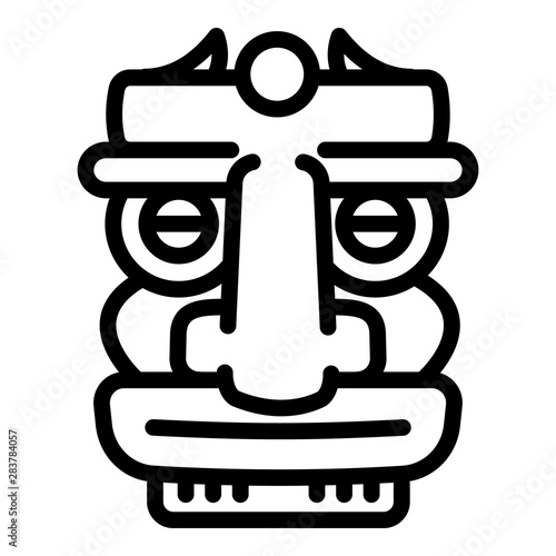 Face idol icon. Outline face idol vector icon for web design isolated on white background