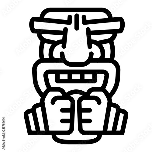 Mystery idol icon. Outline mystery idol vector icon for web design isolated on white background